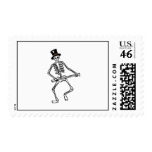 Dancing Skeleton Postage