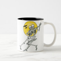 Dancing Skeletons Two-Tone Mug