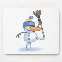 Dancing Snowman mousepads by alternateworlds Dancing Snowman mousepads