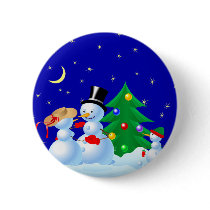 Dancing Snowmen buttons