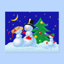Dancing Snowmen postcards