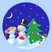 Dancing Snowmen stickers