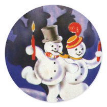 Dancing Snowmen stickers by Tchotchke Dancing Snowmen stickers
