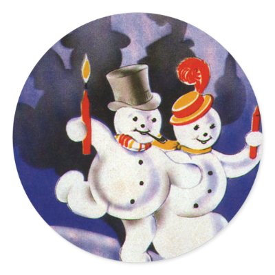 Dancing Snowmen stickers