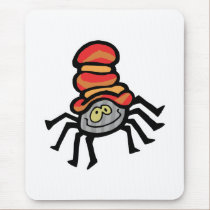 dancing spider with hat  mousepads