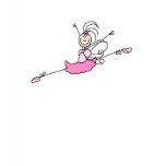 Dancing Stick Figure Angel Ballerina Shirt