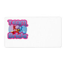 Dancing team bride blue wedding bridal party personalized shipping labels