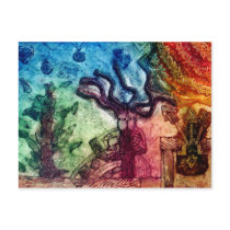 Dancing Tribal Man postcards