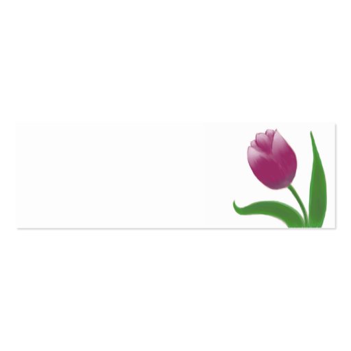 Dancing Tulip Profile Card Business Card (back side)