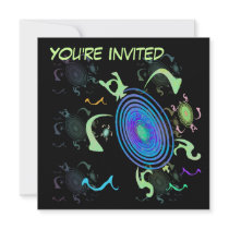 Dancing Turtle Invitations