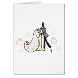 Dancing wedding couple greeting cards