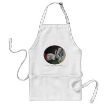 Dancing White Cat and Beckett Quote Apron