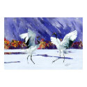 Dancing White Cranes posters