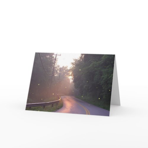 Dancing with Fireflies Greeting Card card