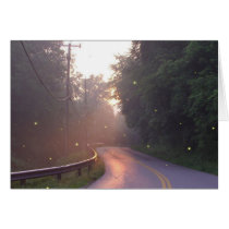 Dancing with Fireflies Greeting Card cards