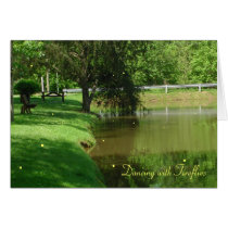 Dancing with Fireflies Greeting Card cards