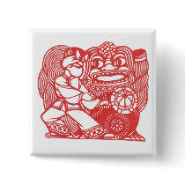 Dancing with lion buttons by christigmc Dancing with lion buttons