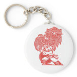 Dancing with lion keychains