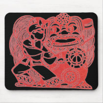 Dancing with lion mousepads