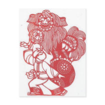 Dancing with lion postcards