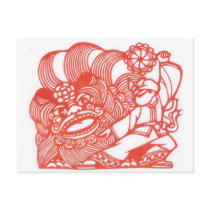 Dancing with lion postcards