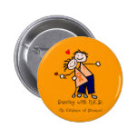 Dancing with N.E.D. - Orange Ribbon Button