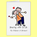 Dancing with N.E.D. - Orange Ribbon Greeting Cards