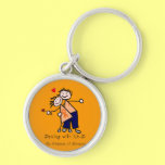 Dancing with N.E.D. - Orange Ribbon Key Chains