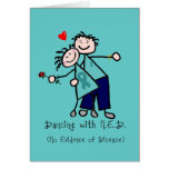 Dancing with N.E.D. Teal Ribbon Card