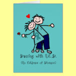 Dancing with N.E.D. Teal Ribbon Card