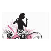 Dancing woman Profile Card business cards