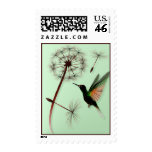 Dandelion and Little Green Hummingbird Postage