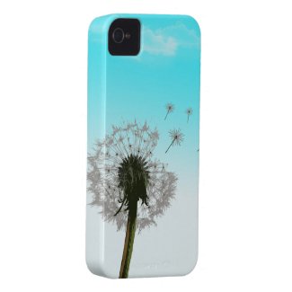 Dandelion blowing, seeds scattering iphone 4 case