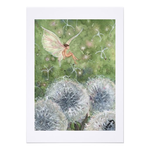 "Dandelion Clocks Fae" Invitation