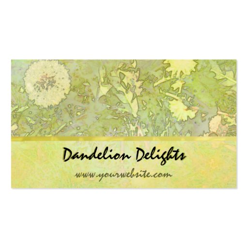 Dandelion Delight Business Card (back side)
