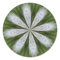 dandelion flower design round sticker