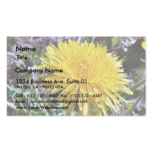 Dandelion Flower In Grass Business Card Template