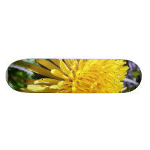 Dandelion Flower In Grass Skate Board Deck