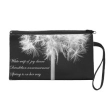 Dandelion Haiku Bagettes Bag Wristlet Clutch