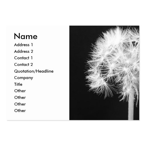 Dandelion Haiku Business Card