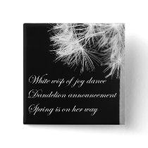 Dandelion Haiku Button