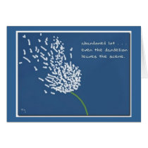 Dandelion Haiku Greeting/Note Card by Reflekshins Dandelion Haiku Greeting/Note Card