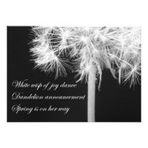 Dandelion Haiku Invitation