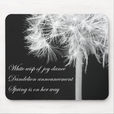 Dandelion Haiku Mousepad by slvr0drgn