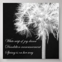Dandelion Haiku Poster posters