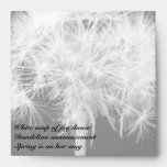 Dandelion Haiku Square Envelope