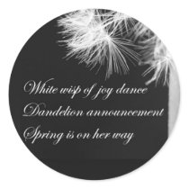 Dandelion Haiku Sticker