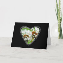 Dandelion Heart Valentine Love Romance Card