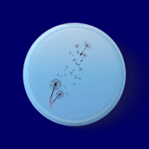 Dandelion on Baby Blue Buttons buttons
