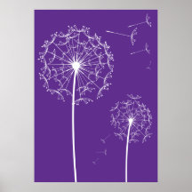 dandelion purple poster
